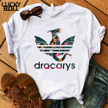 Laden Sie das Bild in den Galerie-Viewer, Sommer Dracarys T-Shirt für Frauen
