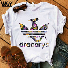 Laden Sie das Bild in den Galerie-Viewer, Sommer Dracarys T-Shirt für Frauen