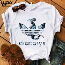 Laden Sie das Bild in den Galerie-Viewer, Sommer Dracarys T-Shirt für Frauen