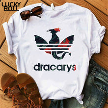 Laden Sie das Bild in den Galerie-Viewer, Sommer Dracarys T-Shirt für Frauen
