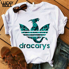 Laden Sie das Bild in den Galerie-Viewer, Sommer Dracarys T-Shirt für Frauen
